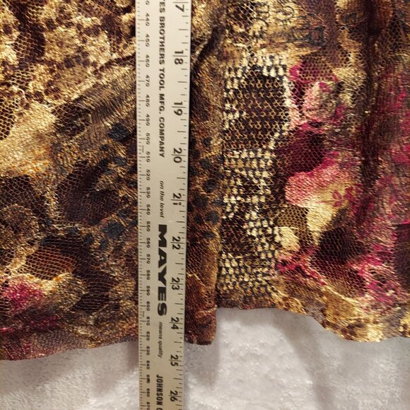 Emma James blouse Womens 12 Faux wrap lined sheer overlay classy career office - Picture 5 of 12